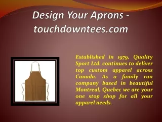 Design Your Aprons - touchdowntees.com