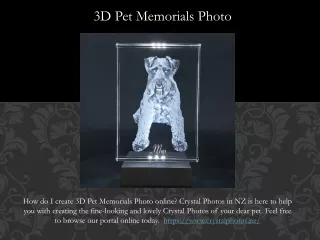 3D Pet Memorials Photo
