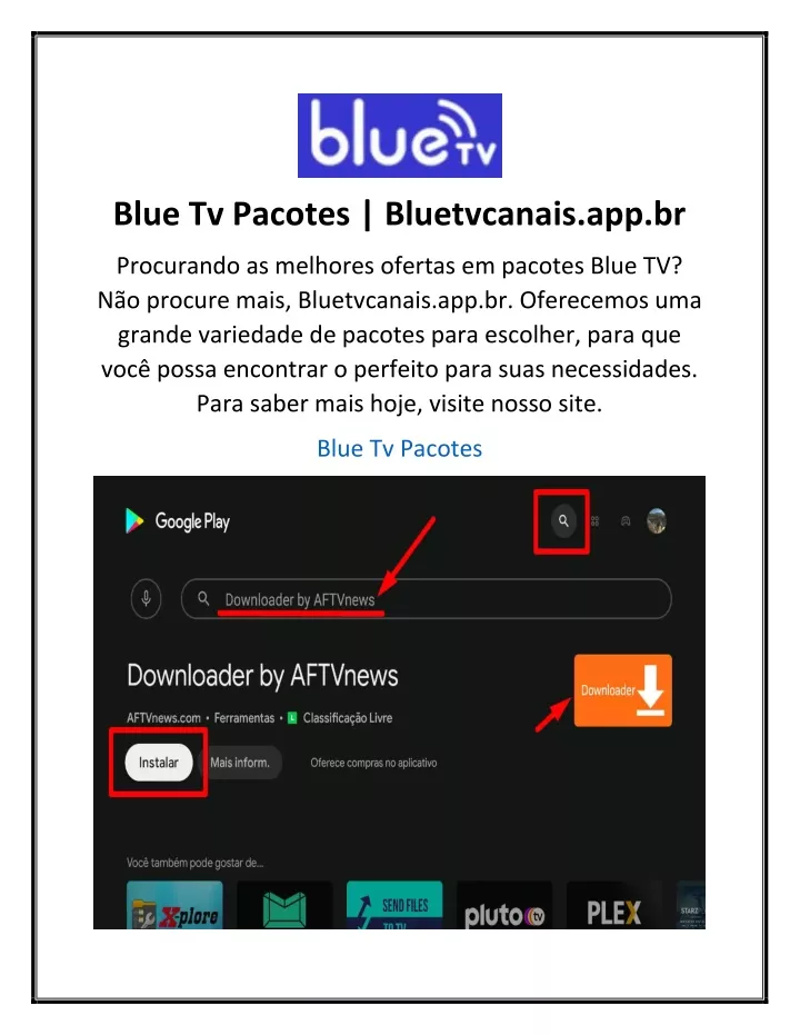 blue tv pacotes bluetvcanais app br