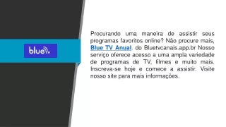 Blue Tv Anual  Bluetvcanais.app.br