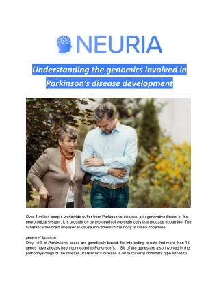 understanding the genomics involved in parkinson