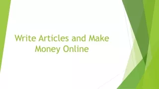 write articles and make money online