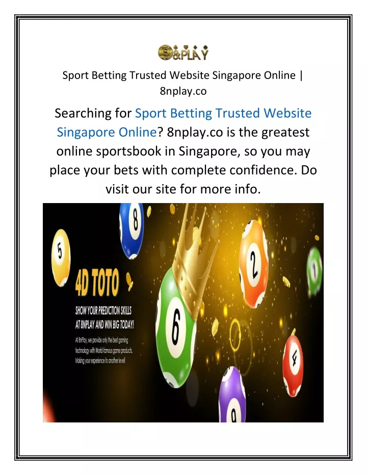 sport betting trusted website singapore online