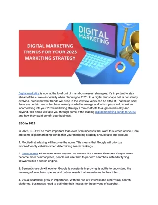 Digital Marketing Trends for your 2023 Marketing Strategy