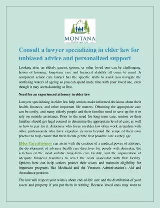 Elder Care Attorney