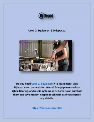 Used Dj Equipment | Djdepot.ca