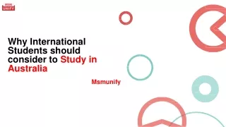 why international students should consider