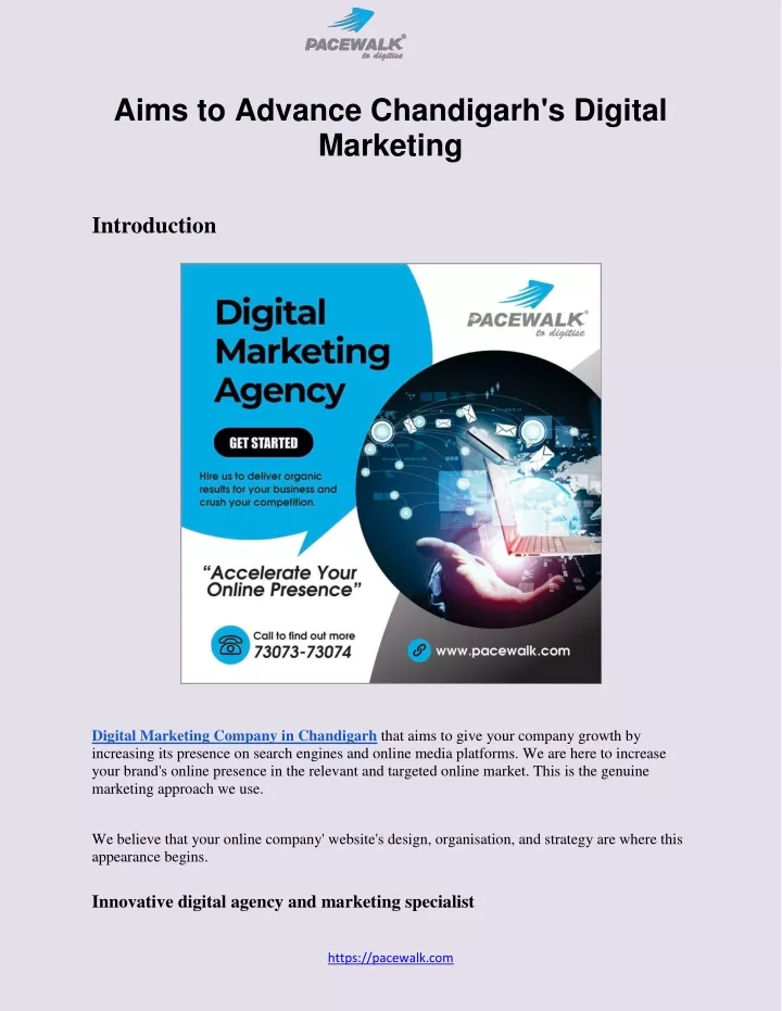 aims to advance chandigarh s digital marketing