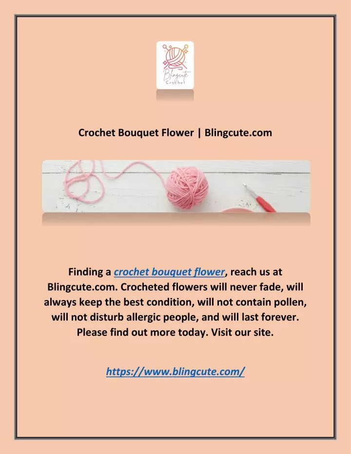 crochet bouquet flower blingcute com