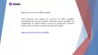 Empresa de servicios de SEO asequible    aiseodigital.com
