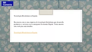 Tecnología Blockchain en España  Boconecta.com