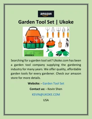 Garden Tool Set  Ukoke