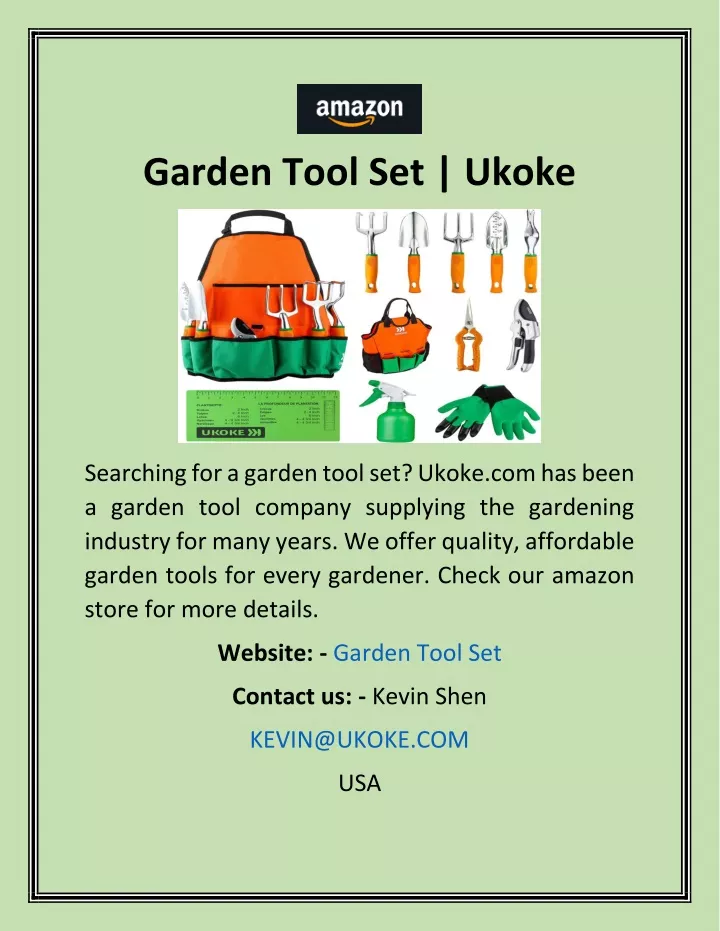 garden tool set ukoke