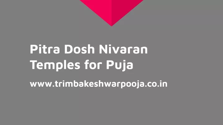 pitra dosh nivaran temples for puja