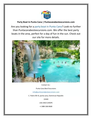 Party Boat In Punta Cana  Puntacanabestexcursions.com