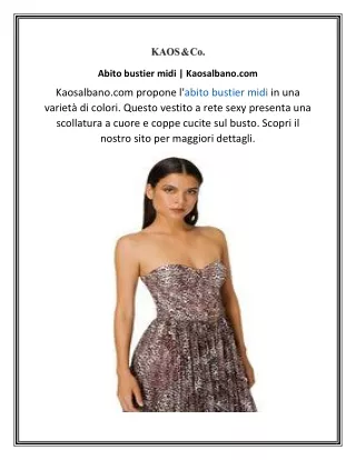 abito bustier midi kaosalbano com