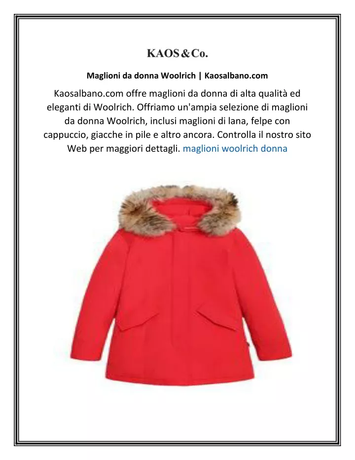 maglioni da donna woolrich kaosalbano com