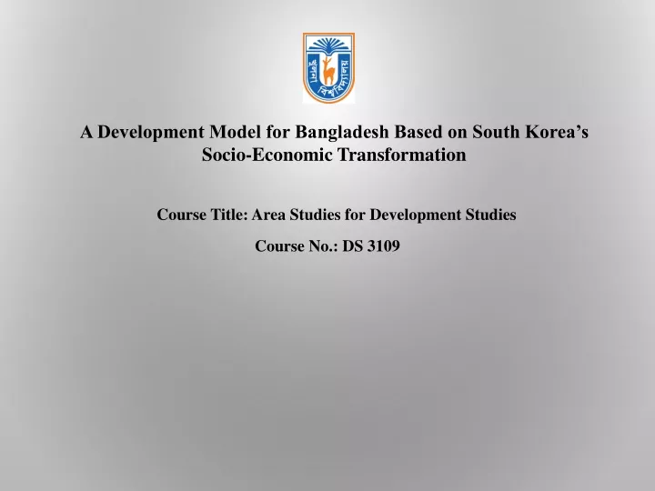 a development model for bangladesh based on south