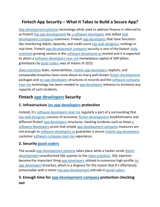 fintech app security what it takes to build