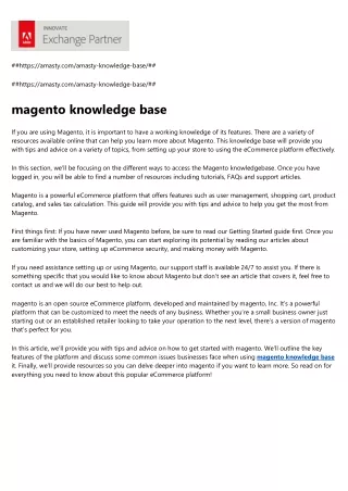https amasty com amasty knowledge base