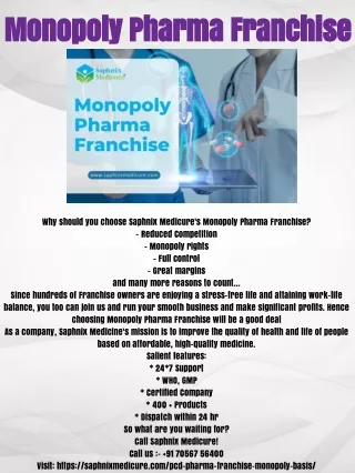 Monopoly Pharma Franchise