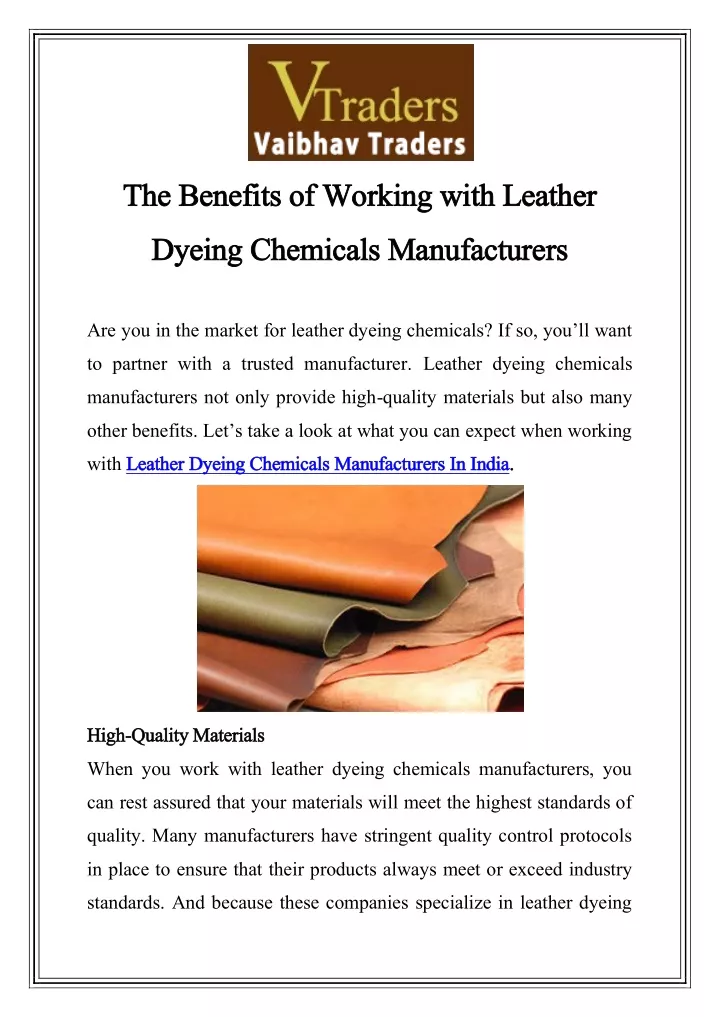 the benefits of working with leather the benefits