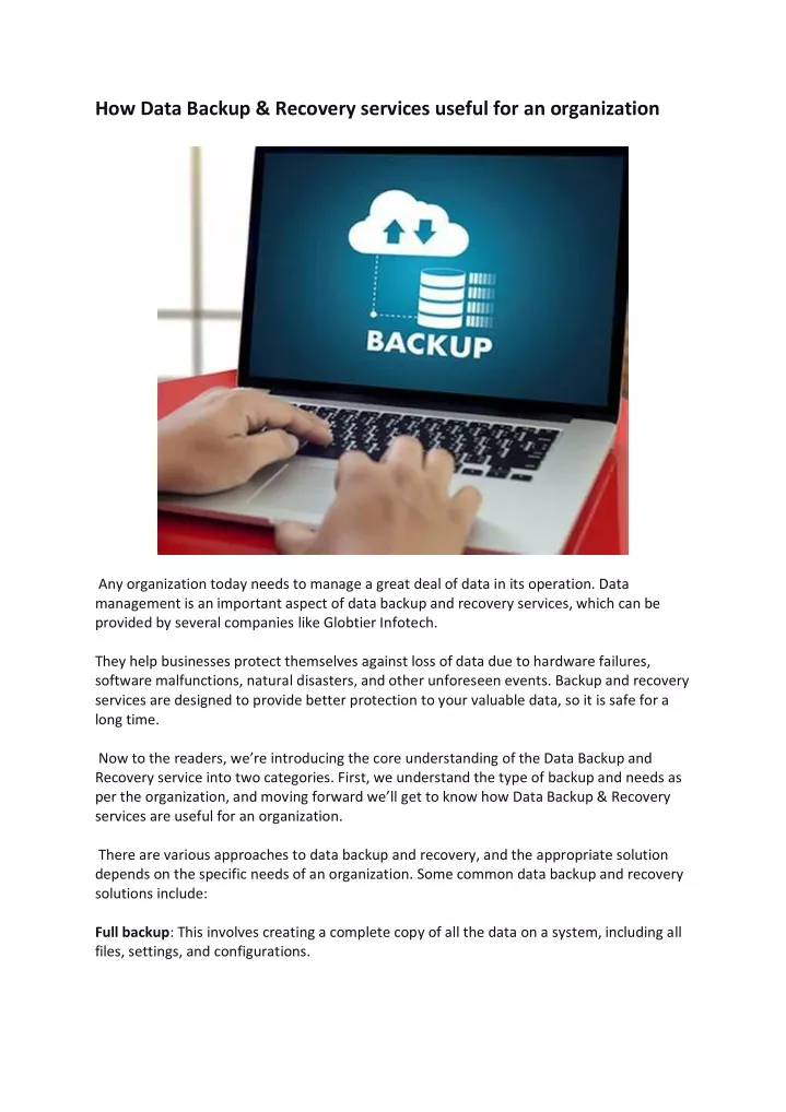 how data backup recovery services useful