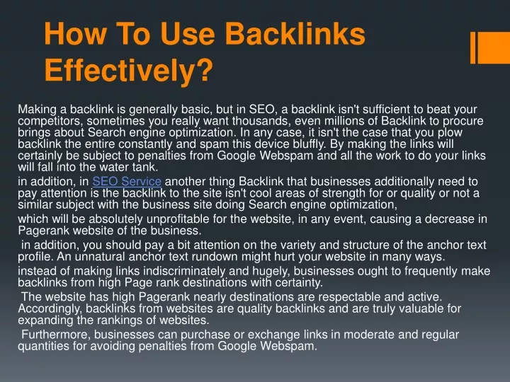 powerpoint presentation backlinks