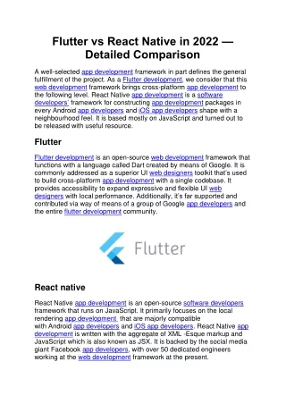 flutter vs react native in 2022 detailed