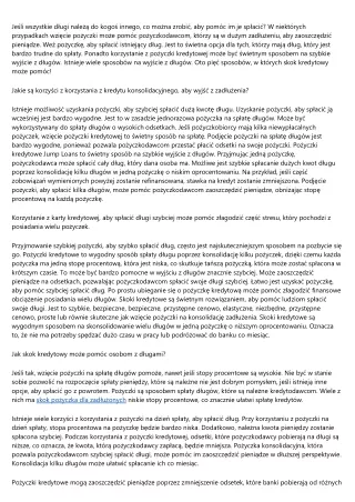 Drobiazgowe reguły dla skok pożyczka dla zadłużonych