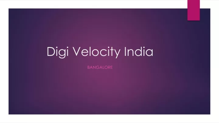digi velocity india