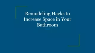 remodeling hacks to increase space in your
