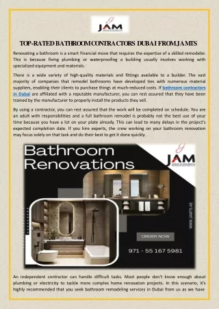 Leading Bathroom Contractors in Dubai