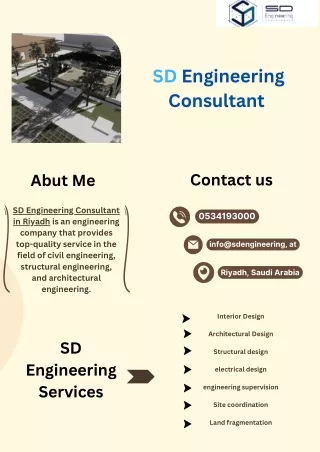 SD Engineering Consultant in Riyadh