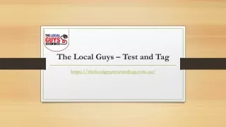 the local guys test and tag