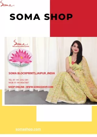 Looking for block print dress online in India | Soma Block Print