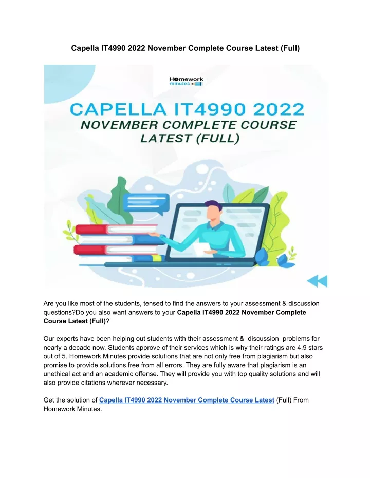 capella it4990 2022 november complete course