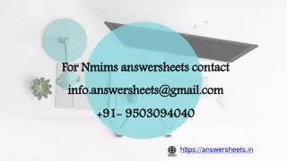 for nmims answersheets contact info
