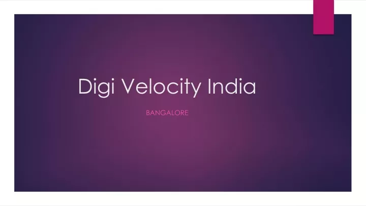 digi velocity india