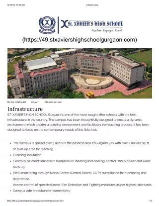 Infrastructure-st xavier school gurgaon admissions