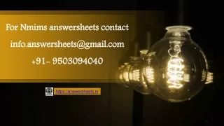 for nmims answersheets contact info