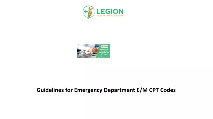 guidelines for emergency department e m cpt codes