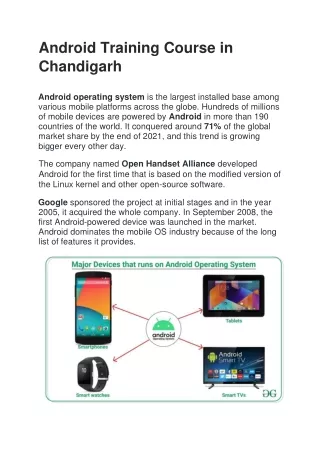 Android Training Course In Chandigarh