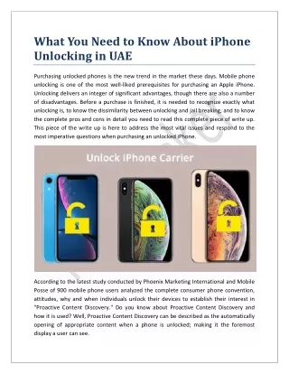 What You Need to Know About iPhone Unlocking in UAE