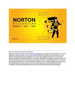 how to download install norton antivirus register