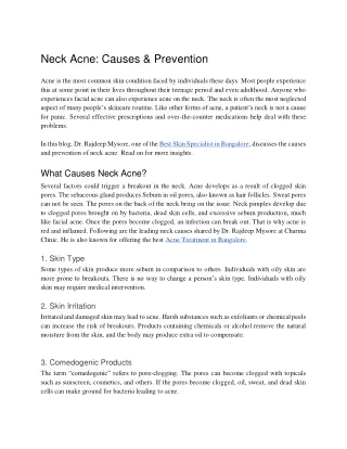 Neck Acne_ Causes & Prevention