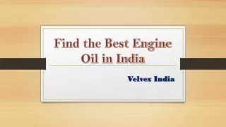 Find the Best Engine Oil in India