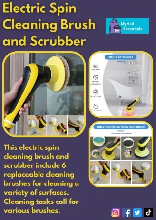 Electric Spin Cleaning Brush and Scrubber - Myriad Essentials