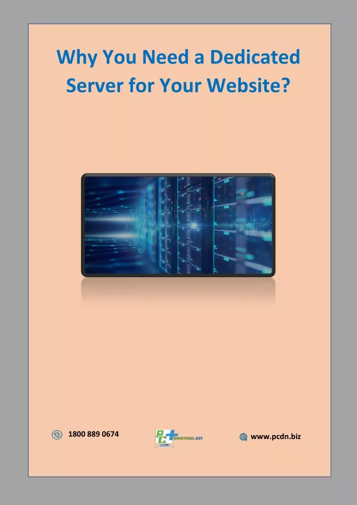 why you need a dedicated server for your website