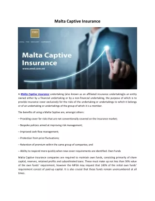 Malta Captive Insurance